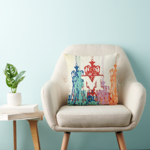 Monogram Chandelier Designer Pillow Kudde
