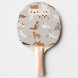 Monogram Charming Cat Mönster Cat Lovers Pingisracket