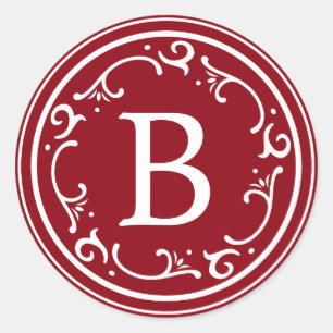 Monogram Charming Rustic-jul Runt Klistermärke