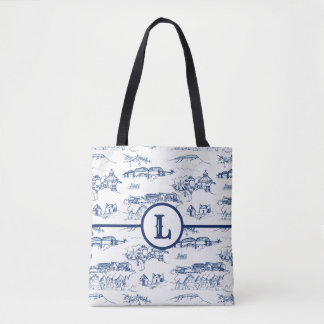 Monogram Chattanooga Toile Blue Tygkasse