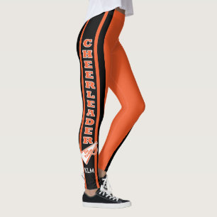 Monogram CheerLeader-Orange Leggings