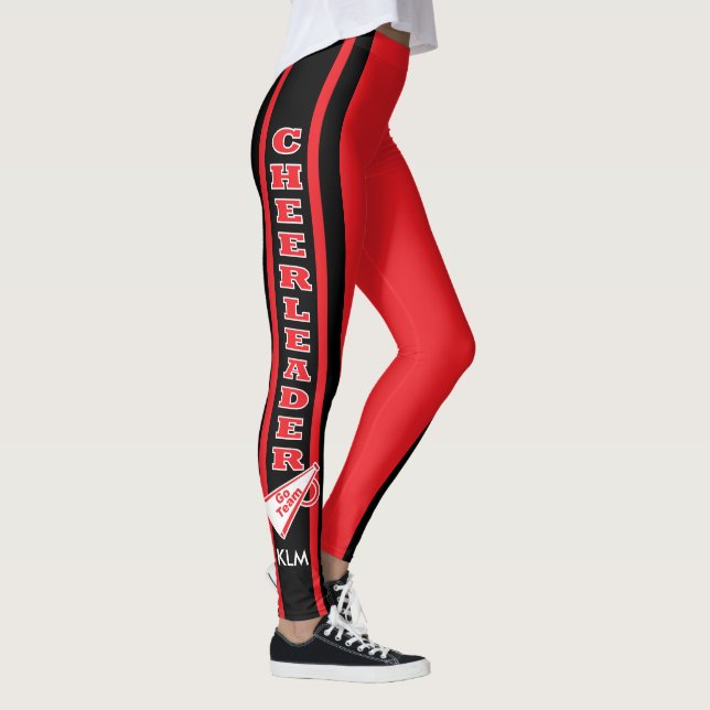 Monogram Cheerledare Red Leggings (Höger)