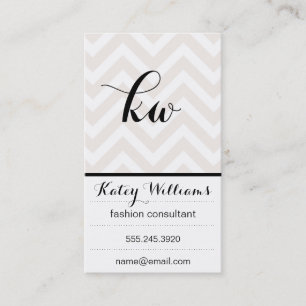 Monogram Chevron Visitkort