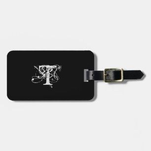 Monogram Chic Decay-typsnitt dubbla-sida Adress Bagagebricka