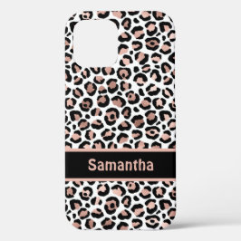 Monogram Chic Roséguld och Svart Leopardsminkad