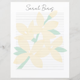 Monogram Chic Script Name Stationery Paper