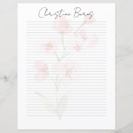 Monogram Chic Script Namn Brevpapper