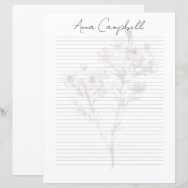 Monogram Chic Script Namn Brevpapper