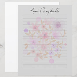 Monogram Chic Script Namn Brevpapper