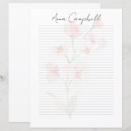 Monogram Chic Script Namn Brevpapper