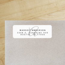Monogram Chic | Stilig handstil | Avsändaradress