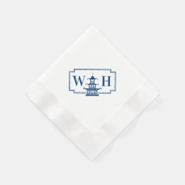 Monogram Chinoiserie Pagoda Diagonal Napkins Pappersservett