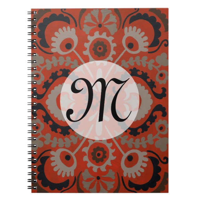 Monogram | Cinnabar Suzani I Anteckningsbok (Framsidan)