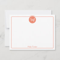 Monogram Circle Trendig Skrift Tjejig