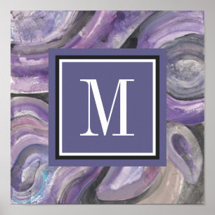 Monogram cirklar regnar poster