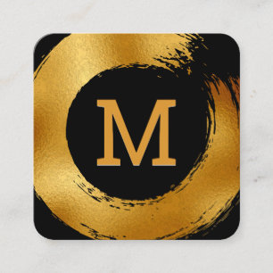 Monogram   Cirkulär guldfjord Brushed Fyrkantigt Visitkort