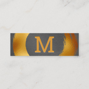 Monogram   Cirkulär guldfjord Brushed Mini Visitkort