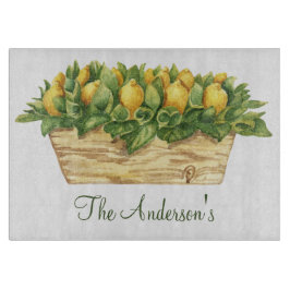Monogram Citroner i en korg Gröna blad Landsbygd