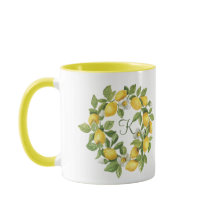 Monogram Citronkrans Grön Gul