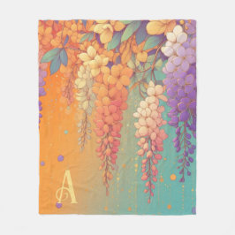 MonoGram Citrus Sunset Wisteria Fleecefilt
