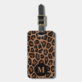 Monogram Classic Black/Brown Leopard Spot Print Bagagebricka