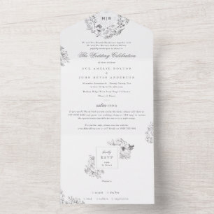Monogram Classic Botanical Blommigt Bröllop