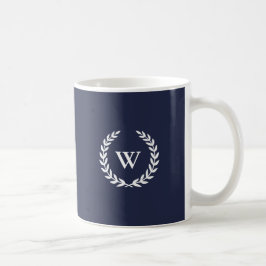 Monogram Classic Elegant Blue Mugg