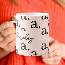Monogram Classic Elegant Cute Script Namn Mönster
