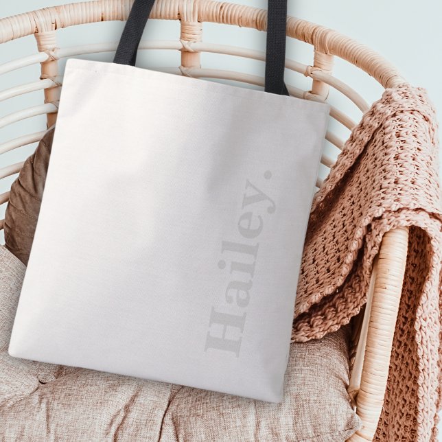 Monogram Classic Elegant Minimal ivoriansk vit Nam Tygkasse (Skapare uppladdad)