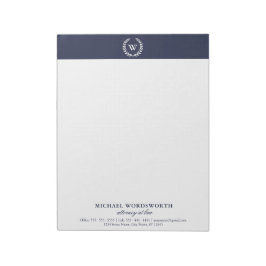 Monogram Classic Elegant Professionell A4 Anteckni Anteckningsblock