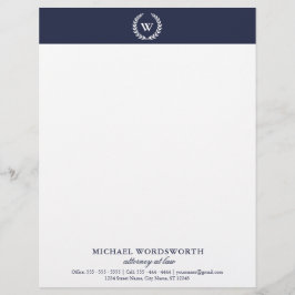 Monogram Classic Elegant Professionell Letterhead Brevhuvud