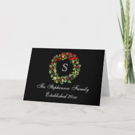 Monogram Classic Holly Wandeand Anpassningsbar jul Helgkort