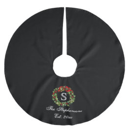 Monogram Classic Holly Wandeand Anpassningsbar jul Julgransmatta Borstad Polyester