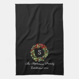 Monogram Classic Holly Wandeand Anpassningsbar jul Kökshandduk