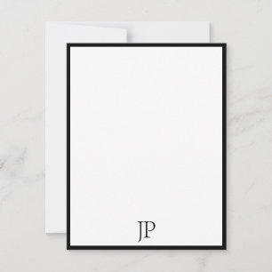 Monogram Classic i handskriven Elegant Anteckningskort