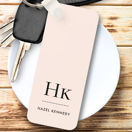 Monogram Classic Modern Minimalist Initialer Namn Nyckelring