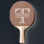 Monogram Classic-Personlig Pingisracket<br><div class="desc">Den här designen kan vara personlig i det område som tillhandahålls genom att ändra fotot och/eller text. Du kan också anpassa den genom att klicka på Anpassa den här mallen och sedan välja klicka för att anpassa ytterligare alternativ och ta bort eller ändra färg i bakgrunden, lägga till text, ändra...</div>