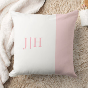 Monogram Classic Rosa Wide Rand & White Kudde