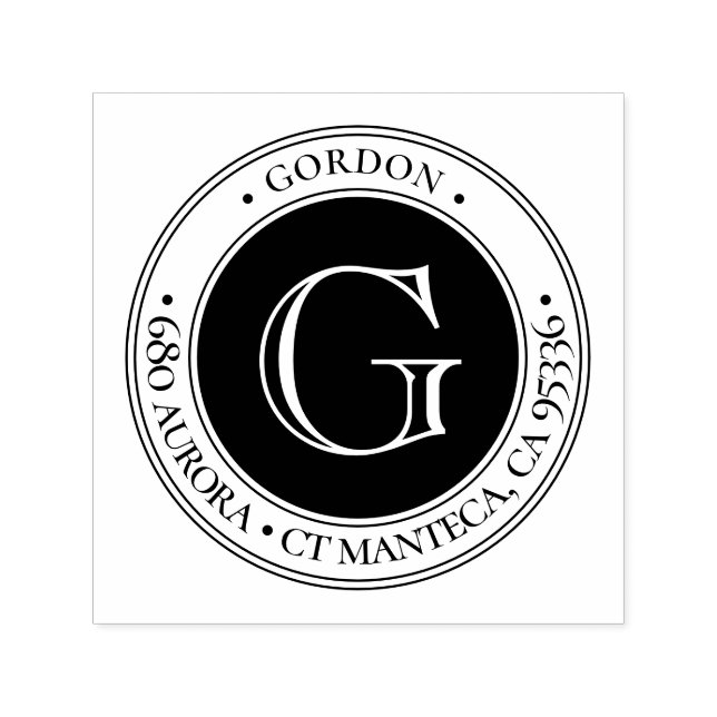 Monogram Classic | Självinki av Returadress Självfärgande Stämpel (Design)