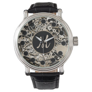Monogram Clockwork Gears Guld Pocket Wrist Watch Armbandsur