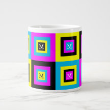 Monogram CMYK för geometriska kvadrater