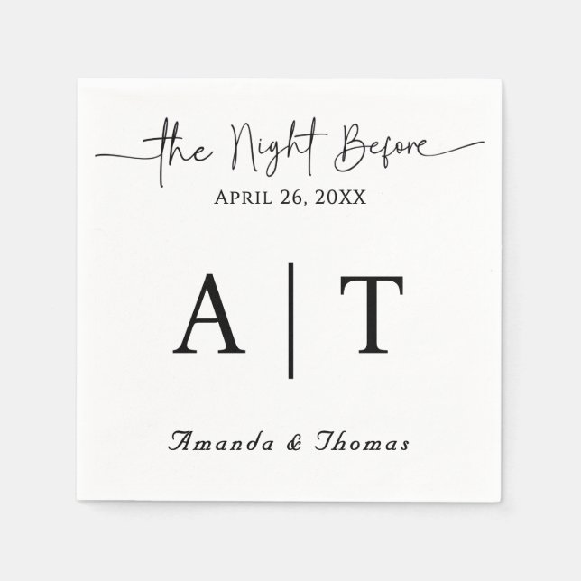 Monogram Cocktail-Pappersservett Pappersservett (Framsidan)