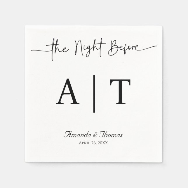 Monogram Cocktail-Pappersservett Pappersservett (Framsidan)