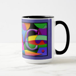 Monogram Cofee mugg med initialer J & C