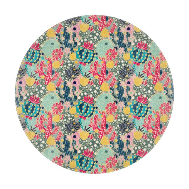 Monogram | Colorful Polka Dot Cactus Mönster (Framsidan)