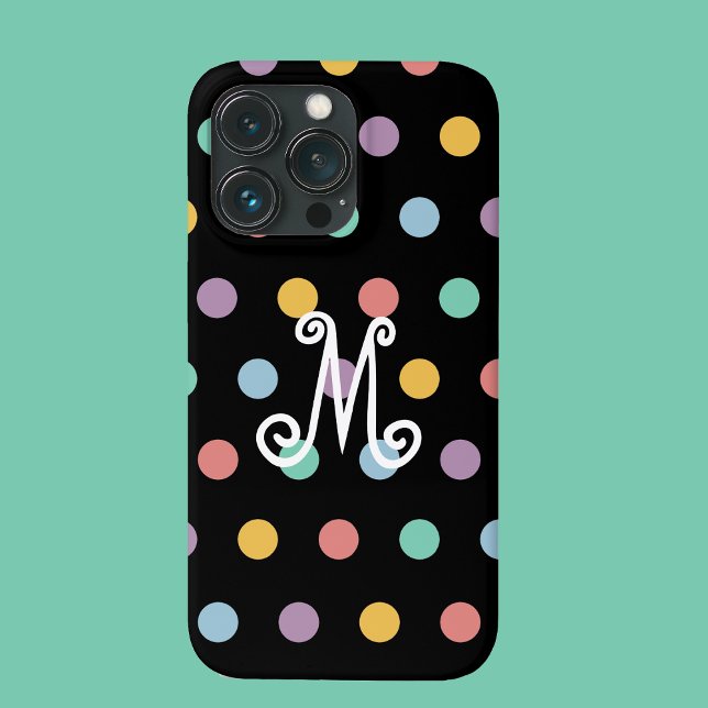Monogram Colorful Polka dots (Skapare uppladdad)