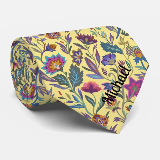 Monogram Colorful Victorian gult mönster l Party Slips (Rullad)