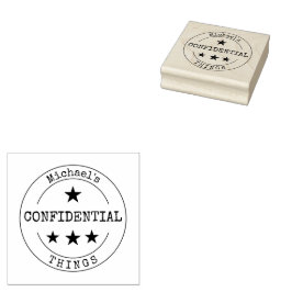Monogram Confidential Rubber Frimärke Stämpel