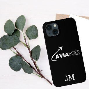 Monogram, coola Aviator Aircraft Flies, Minimalist