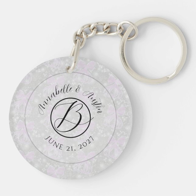 Monogram Coquette Pink sheer bows- Brides  (Baksidan)